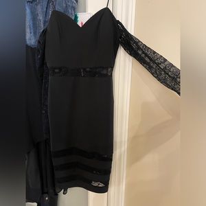 Black midi dress size large